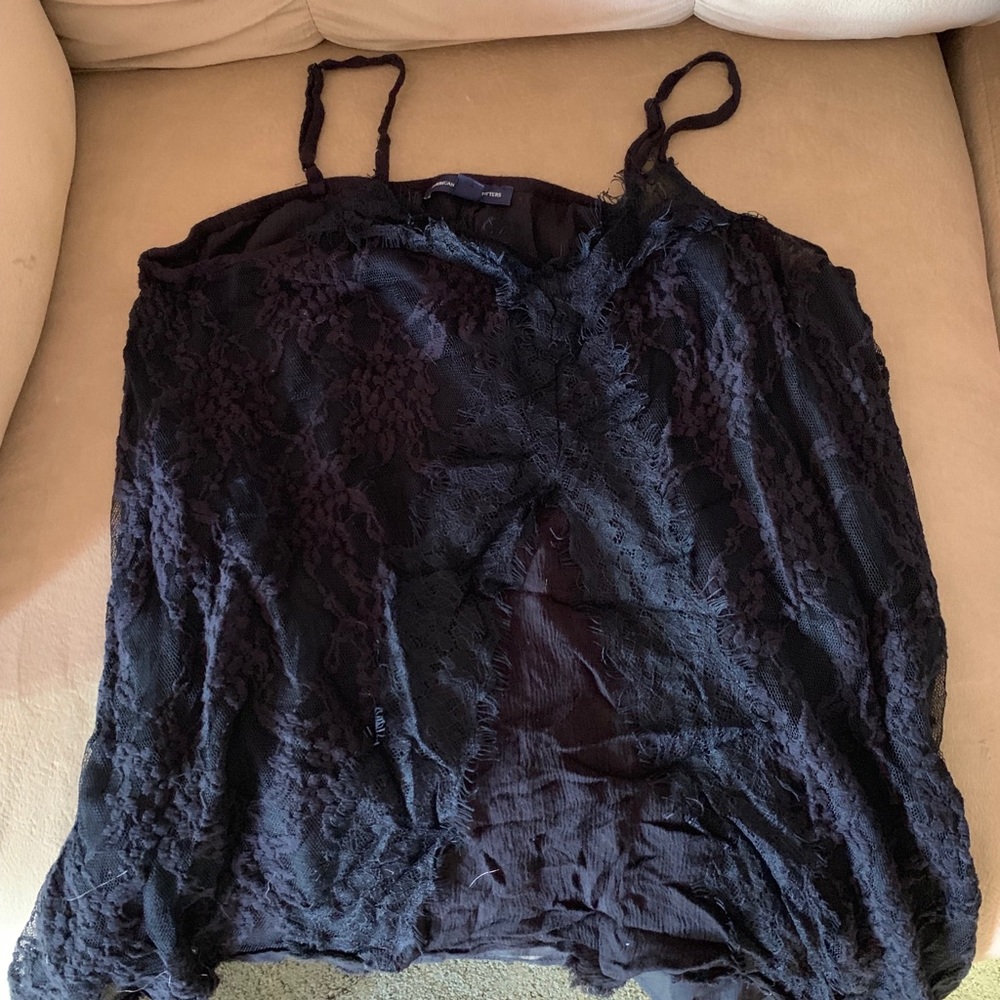 Lace American eagle tank top